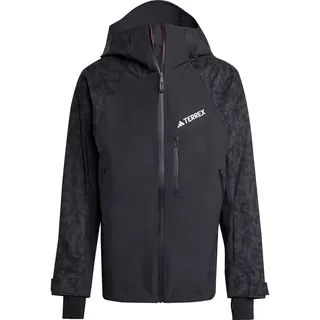 adidas Terrex Herren Techrock Hybrid Primeknit Climaproof Jacke (Größe S, schwarz)