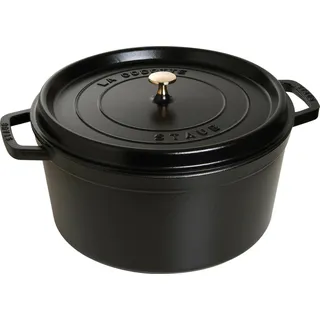 Staub Cocotte 34 cm rund schwarz