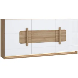 Forte Sideboard Attention 194,6 x 91,6 x 41,5 cm Beige / Weiß