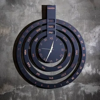 Holz Wanduhr im Vintage-Stil mit antikem Finish und Pendel