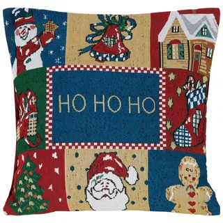 X-Mas Zierkissen , Multicolor , Textil , Weihnachten , Füllung: Polyester,Polyester , rechteckig , 45x45 cm , Heimtextilien, Wohntextilien, Kissen, Zierkissen