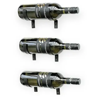 DanDiBo Wandhaken für Weinflaschen 6x Metall Schwarz 96347 , 2x7x9 cm , Weinregale