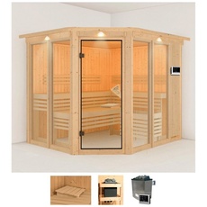 Bild von Sauna »Anike 3«, (Set), 9-kW-Ofen mit externer Steuerung beige