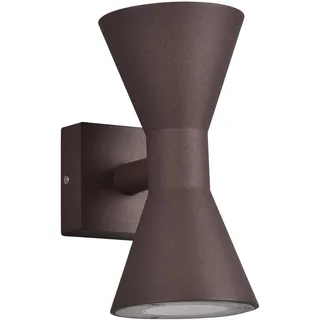 Trio Leuchten Außen Wandleuchte Ardas 212560224, Aluminium Druckguss rostfarbig, exkl. 2x GU10