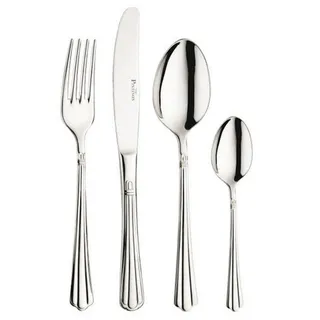 Pintinox Besteckset , Edelstahlfarben , Metall , 24-teilig , ISO 9001 , rostfrei, lebensmittelecht , Besteck, Besteck-Sets