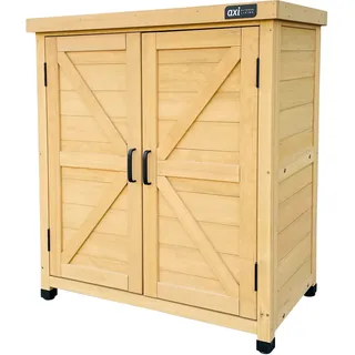 AXI Felix Gartenschrank aus Holz in Braun | Geräteschrank / Geräteschuppen für den Garten mit Ablage | 80 x 45 x 93 cm - Beige