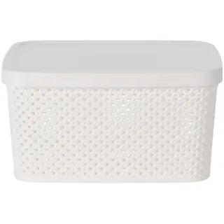 Mojawo Aufbewahrungsbox 23 x 17 x 12 cm 1-tlg. weiß