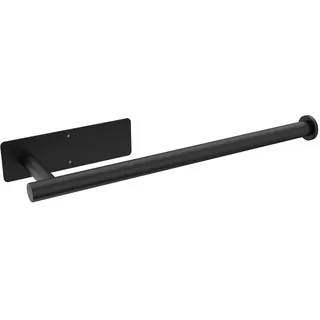 IBERGRIF Küchenrollenhalter ohne Bohren, Papierrollenhalter Selbstklebend, küchenpapierhalter wand, Zewa Rollenhalter, Edelstahl, Schwarz