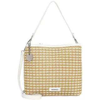 Beuteltasche EMILY & NOAH "Beutel E&N Jella", Damen, Gr. B/H/T: 38cm x 28cm x 13cm 0, weiß (weiß 300), Polyurethan, Taschen Beuteltasche