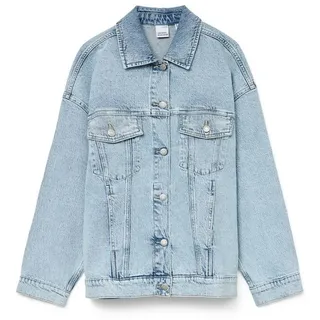 Vero Moda Jeansjacke Robuste Knopfleiste und klassischer Kragen VMTESSA LS OVERSIZE DENIM JACKET GA NOOS blau XL (42)