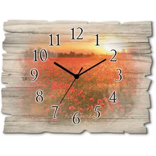 ARTland Mohnblumenfeld bei Sonnenuntergang 43,0 cm 40x30 rot