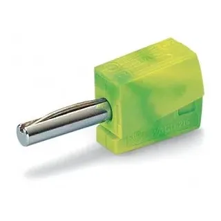 Wago 215-911 Bananenstecker,für Buchsendurchmesser 4 mm,grün-gelb 215911  - 50 Stück