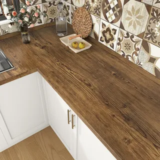 Selbstklebende Tapete Holzoptik Klebefolie Möbel Braun Abwaschbare Küchenfolie Selbstklebende Folie Arbeitsplatte Küche Wasserdicht Dekofolie Möbelfolie Holz 40 X 200cm Folie Küchenschränke Holztapete