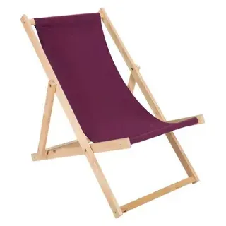 Liegestuhl bordeaux klappbar aus Holz - Klappstuhl Klappliege Sonnenstuhl Strandstuhl Holzklappstuhl Sonnenstuhl Gartenliege - bordeaux