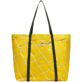Liebeskind Berlin Damen-Shopper „Aurora“ – Große Canvas-Tasche Damen mit Reißverschlussfach und Leder-Schulterriemen – Shopper Bag Women – Passend für Laptops bis 16 Zoll – Light Bag, Lemon