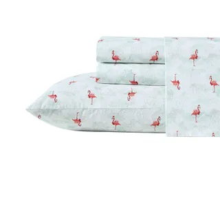 Tommy Bahama - Bettwäsche-Set für King-Size-Betten, Baumwoll-Perkal-Bettwäsche-Set, superweich, Öko-Tex Zertifiziert (Flamingo Santa Red, King)
