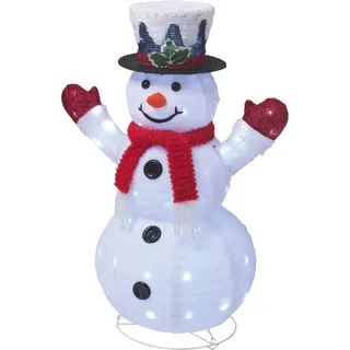 OBI LED Figur Schneemann 90 LEDs Mehrfarbig Kabelbetrieben Timer