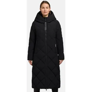 khujo Steppmantel Elow-YM Damen Wintermantel in Diamond-Steppung schwarz XL (42)