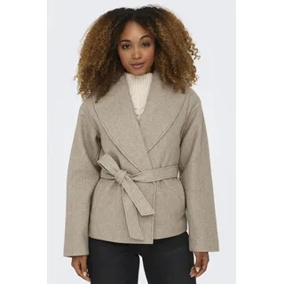 Only Regular Fit Jacke mit Bindegürtel Modell 'AUGUSTA LIFE', Sand Melange, L