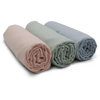 VmG-Store 3x Leinen Stoff Set je 0,5m x 1,4m Leinenstoff vorgewaschen Naturleinen zum Nähen für DIY-Projekte Deko Textilien Bekleidung Accessoires Dekoration Naturstoff (Pastell)