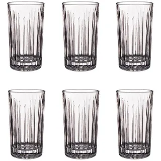 Butlers Longdrinkgläser (6er Set) High Class 370 ml , Transparent , Glas , Gläser, Longdrinkgläser