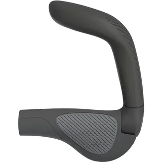 Ergon GP5 EVO Fahrradgriffe mit eingebauten Lenkerenden, Schwarz, Größe L