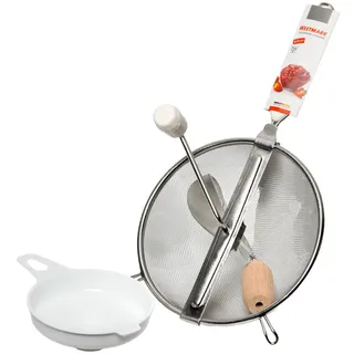 Westmark Einkoch-Set S- Küchensieb & Einmach-Trichter für Marmelade, Mus oder Brei - 20cm Durchmesser - besonders einfache Reinigung (2-teilig)