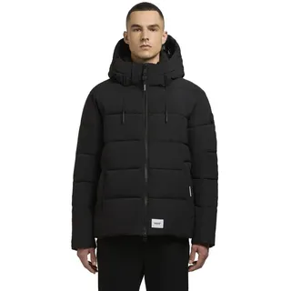 khujo Winterjacke Loga2-YM Steppjacke mit abnehmbarer Kapuze und Rucksackträgern schwarz XL (54)
