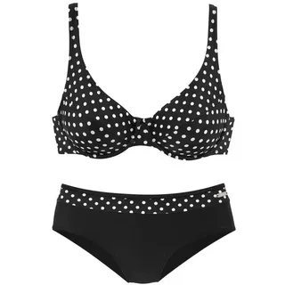 LASCANA LASCANA, Bügel-Bikini mit modischen Punkten, schwarz-weiß