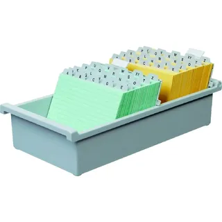 HAN Karteikasten DIN A5 für 1300 Karteikarten grau ohne Deckel