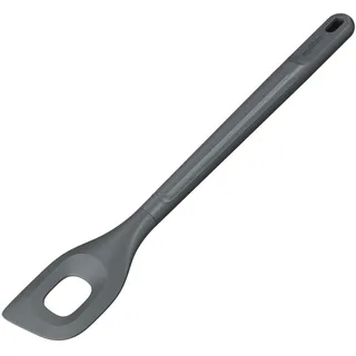 Zyliss Rührlöffel Spitz, Kunststoff/Silikon, Kratzt Nicht, 30 cm | Kochlöffel mit Loch, nachhaltiges Weizenstroh, Hitzebeständig 200 °C, Aufhängeloch, Küchenutensilien, Spülmaschinenfest