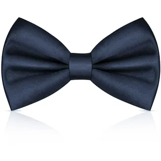 URAQT Fliege Herren, Klassische Einfarbig Fliegen für Männer, Schmale Smoking Fliege Schleife mit Haken, Einstellbar Bow Tie für Hochzeit Party(Dunkelblau)