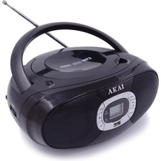Akai Professional BM004A-614 portable stereo system Black (FM, AM), Radio, Schwarz, Silber