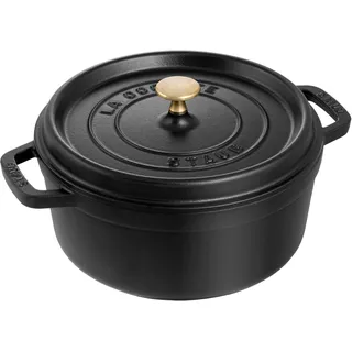 STAUB Bräter »Cocotte«, Gusseisen, (1 tlg.), robust, langlebig, perfekte Hitzeverteilung, Aromaregen-Deckel STAUB schwarz