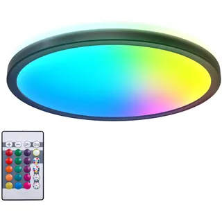 B.K.Licht LED Deckenlampe 1 Stk. eckig 29x3 cm schwarz