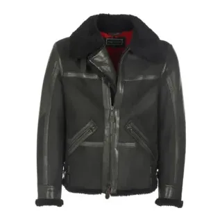 Kunstlederjacke für Herren in schwarz - Schwarz