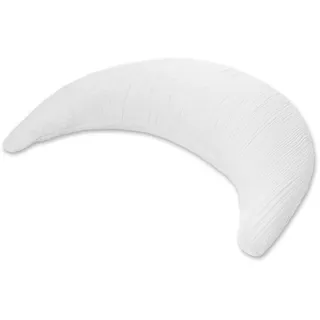 Theraline Musselinmond inkl. Bezug aus 100% Baumwolle, Stillkissen, Bauchstützkissen, Kuschelkissen, Reisekissen (Lichtgrau)