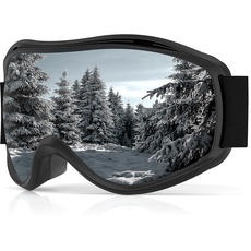 Occffy Skibrille Herren Damen Snowboard brille für Brillenträger OTG Anti-Nebel Winter Schneebrille UV-Schutz Kompatibler Helm Ski Goggles für Skifahren Snowboard