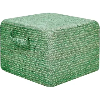 Beliani Pouf Stoff 45 x 30 x 45 cm Grün