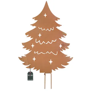 KOTARBAU® Gartendekoration Rostfiguren 85 cm Tannenbaum Weihnachtsdeko Garten Ecorost Gartenstecker Weihnachten Gartenfiguren & Gartenstatuen Roststecker Gartendeko für Draußen Edelrost