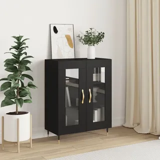 vidaXL Sideboard Schwarz 69,5x34x90 cm Holzwerkstoff - Schwarz