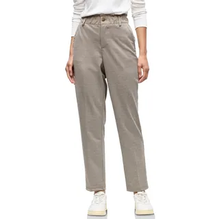 Street One Paperbag Jacquard Hose Silk Brown 38