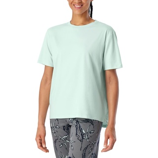 Schiesser Damen Mix + Relax Schlafshirt Langarm Pyjamaoberteil, Mint, 36