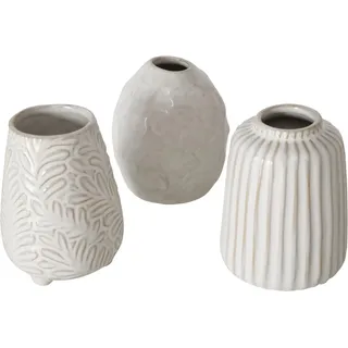 Boltze Vase Ortega 3-fach Sortiert 11 cm x 9 cm x 11 cm Weiß