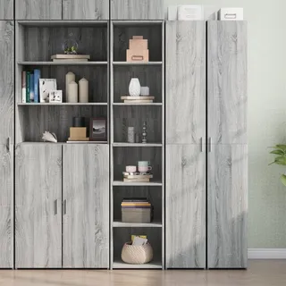 vidaXL Highboard Grau Sonoma-Eiche 40x41x185 cm Holzwerkstoff - Grau