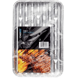 Chef Aid Aluminium-Grillschalen, ideal zum Grillen, 2 Stück