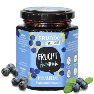 Frunix® Heidelbeer-Fruchtaufstrich - fructosearmer Genuss Brotaufstrich 210 g