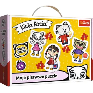 Trefl Trefl, Puzzle, Die fröhliche Kätzchen, Kätzchen Kicia Kocia, von 3 bis 6 Teilen, 4 Sets, Baby Classic, für Kinder ab 2 Jahren
