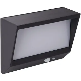 Solarleuchte , Schwarz, Weiß , Metall , rechteckig , 14x14x18.8 cm , 3-fach schaltbar , Dekoration, Gartendeko