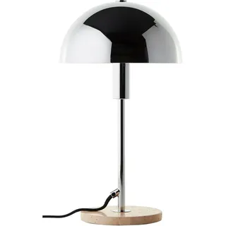 LeGer Home by Lena Gercke Tischleuchte »Linnea Pilz Lampe - Travertin Steinfuß« E14 1 Stk. Pilzleuchte, Tischlampe, Höhe 35,5 cm, Naturstein, Pilzlampe, silberfarben
